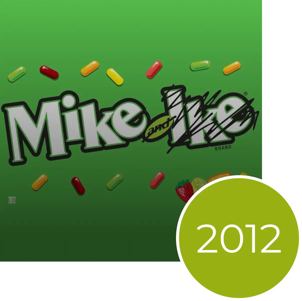 Mike and Ike with crossed-out at Ike